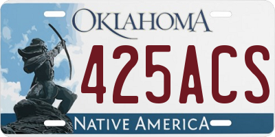 OK license plate 425ACS