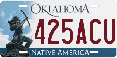 OK license plate 425ACU
