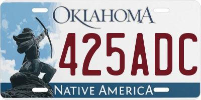 OK license plate 425ADC