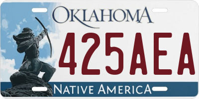 OK license plate 425AEA