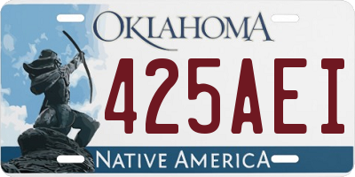 OK license plate 425AEI