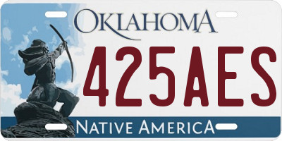 OK license plate 425AES