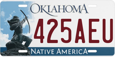 OK license plate 425AEU