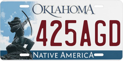 OK license plate 425AGD