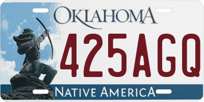 OK license plate 425AGQ