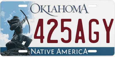 OK license plate 425AGY