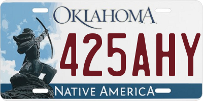 OK license plate 425AHY