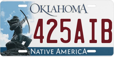 OK license plate 425AIB