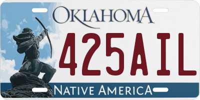 OK license plate 425AIL