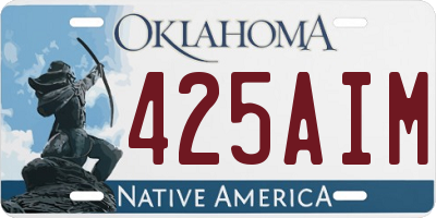 OK license plate 425AIM