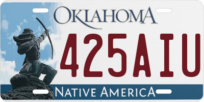 OK license plate 425AIU