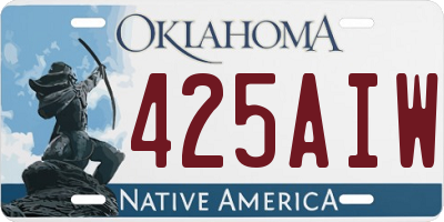 OK license plate 425AIW