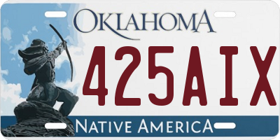 OK license plate 425AIX