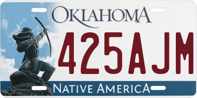 OK license plate 425AJM