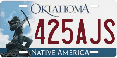 OK license plate 425AJS