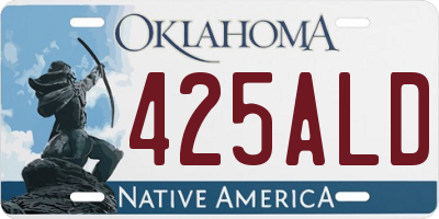 OK license plate 425ALD