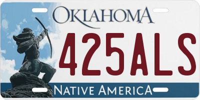 OK license plate 425ALS