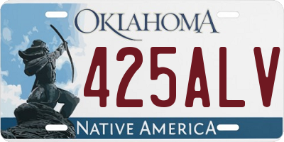 OK license plate 425ALV