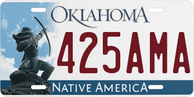 OK license plate 425AMA
