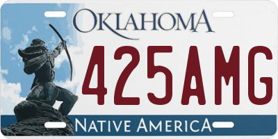 OK license plate 425AMG