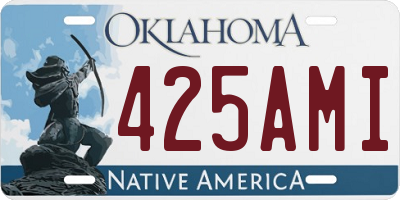 OK license plate 425AMI