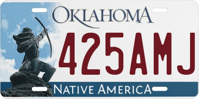 OK license plate 425AMJ
