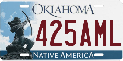 OK license plate 425AML