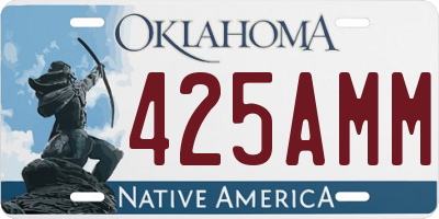 OK license plate 425AMM