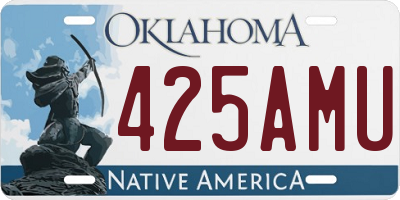 OK license plate 425AMU