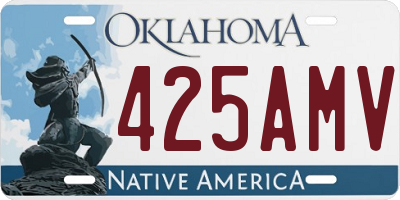 OK license plate 425AMV
