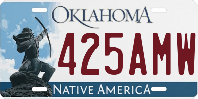 OK license plate 425AMW