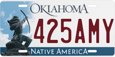OK license plate 425AMY