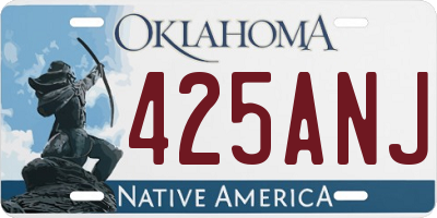 OK license plate 425ANJ