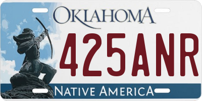 OK license plate 425ANR