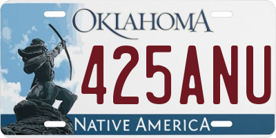 OK license plate 425ANU