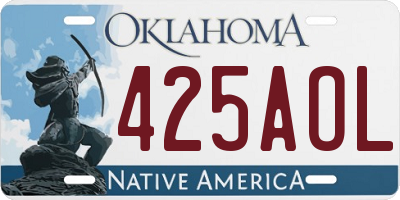 OK license plate 425AOL