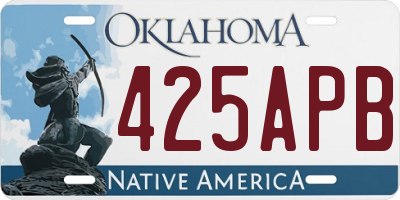 OK license plate 425APB