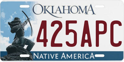 OK license plate 425APC