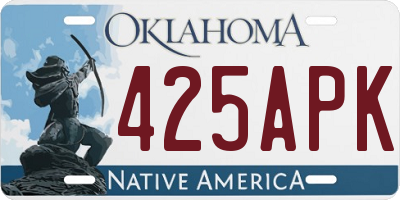 OK license plate 425APK