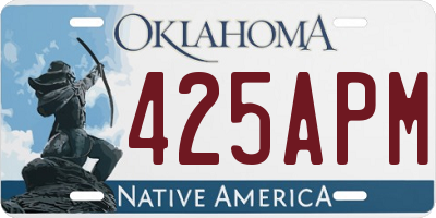 OK license plate 425APM