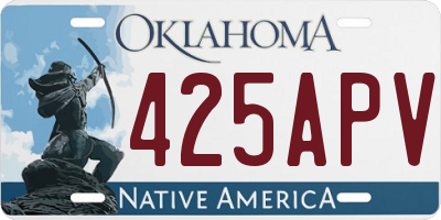OK license plate 425APV