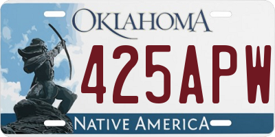 OK license plate 425APW