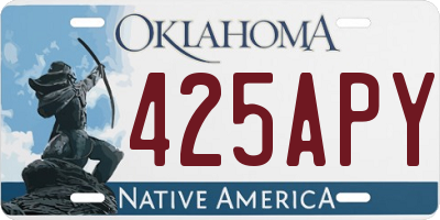 OK license plate 425APY