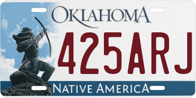 OK license plate 425ARJ