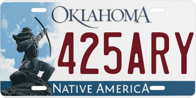 OK license plate 425ARY