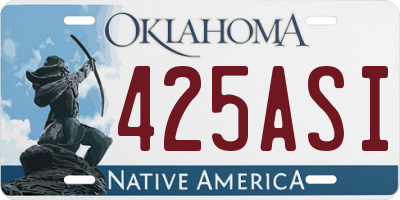 OK license plate 425ASI