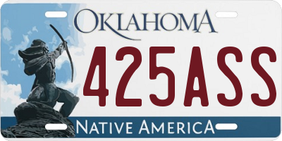 OK license plate 425ASS