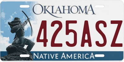 OK license plate 425ASZ