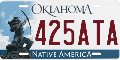 OK license plate 425ATA