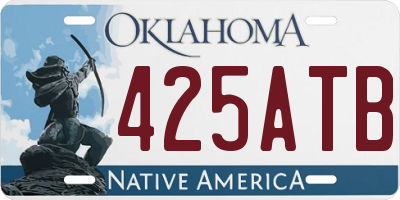 OK license plate 425ATB